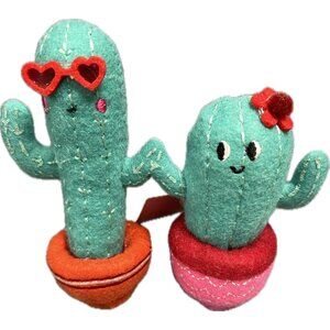 Target Spritz Valentines Day Felt Cactus Duo Decor Figure 5 inch NEW W/ TAG 2025